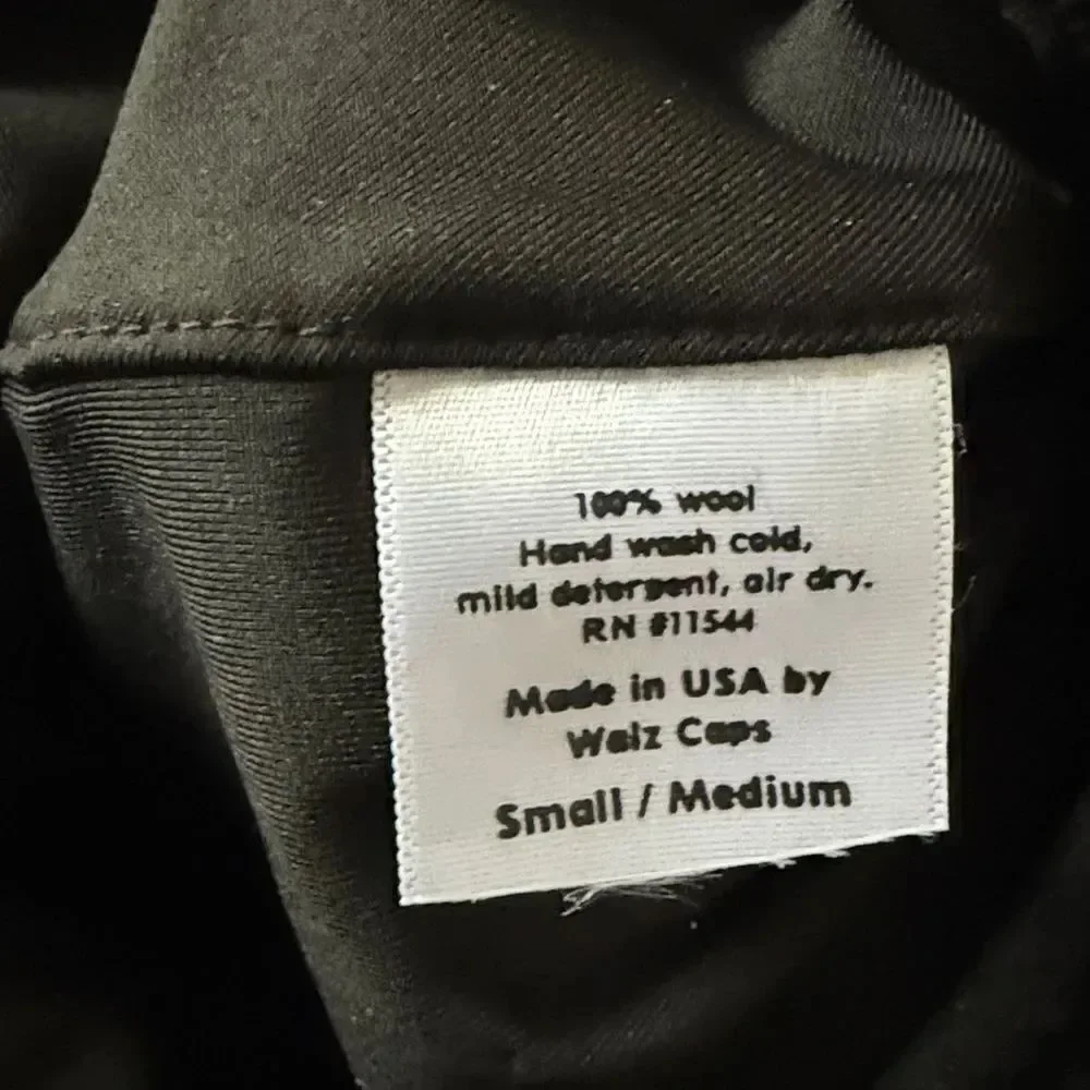 Walz Black/Grey Stripe Wool Flannel Ear Flap Cap